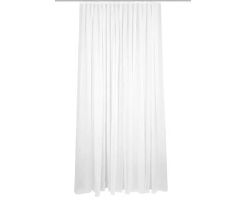 Rideau avec galon fronceur Crosta structure lin blanc 145x500 cm