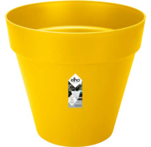 Pot de fleurs jaune en plastique