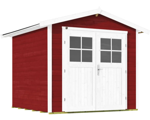 Abri de jardin en bois avec double porte et fenêtres