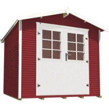 Gartenhaus weka 218 Gr. 4 inkl. Fußboden 320 x 329 cm rot