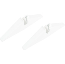 Deux pieds de table blancs