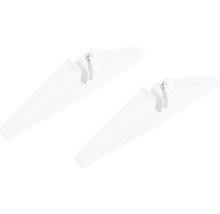 Deux embauchoirs à chaussures blancs en plastique