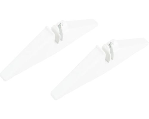 Deux embauchoirs à chaussures blancs en plastique