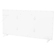 Vue arrière d''un panneau chauffant avec pieds et supports muraux