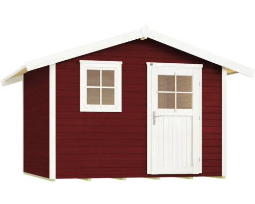 Abri de jardin en bois avec fenêtre et porte