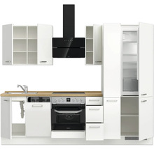 Cuisine complète NOBILIA avec appareils Modern 270 cm blanc alpin haute brillance prémontée variante droite 4004539008311