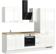 Cuisine complète NOBILIA avec appareils Modern 270 cm blanc alpin haute brillance prémontée variante droite 4004539008311