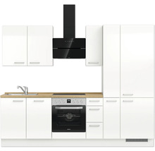 Cuisine complète NOBILIA avec appareils Modern 270 cm blanc alpin haute brillance prémontée variante droite 4004539008311