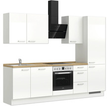 Cuisine complète NOBILIA avec appareils Modern 270 cm blanc alpin haute brillance prémontée variante droite 4004539008397