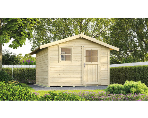 Gartenhaus weka 123 Gr. 5 inkl. Fußboden 380 x 324 cm natur Gartenhaus aus Holz mit Fenster und Tür