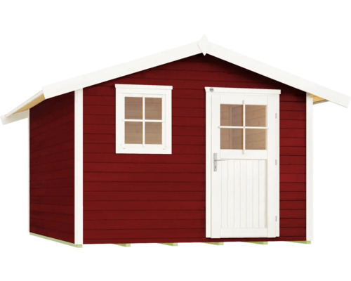 Abri de jardin en bois avec fenêtre et porte