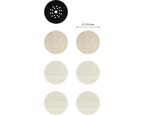 Bosch Expert Schleifscheiben Set, Durchmesser 225 mm