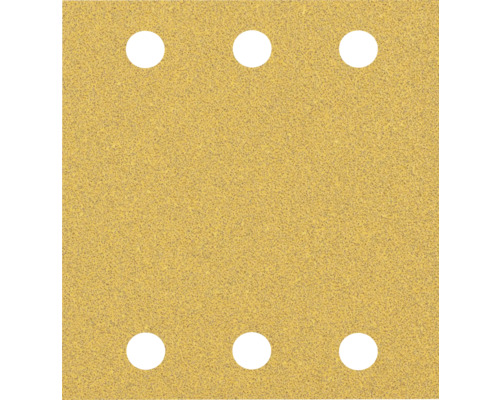 Schleifpapier mit sechs Löchern