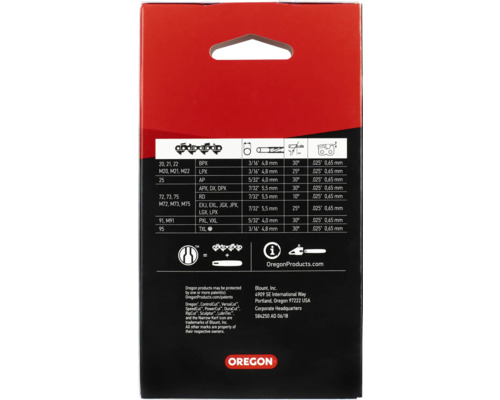 Informations sur les chaînes de tronçonneuse Oregon