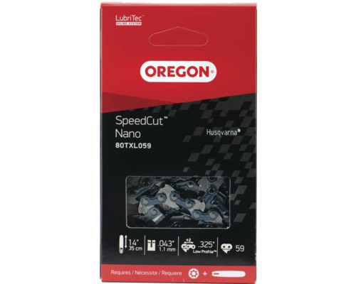 Chaîne de tronçonneuse OREGON 80TXL059E SPEEDCUT NANO, 35 cm