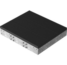 Plaque en acier et béton rainurée avec trous de fixation