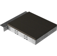 Elément de terrasse avec soubassement et fixation de terrasse