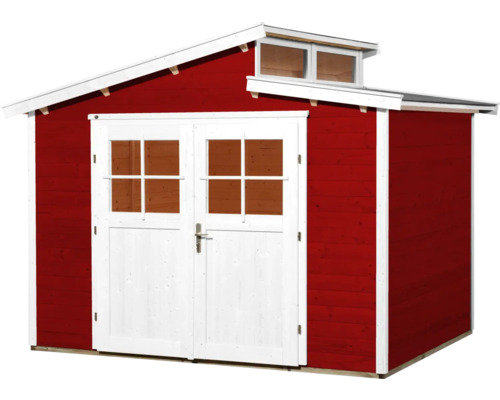 Abri de jardin en bois avec double porte et fenêtre