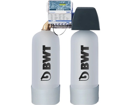 Système d'eau douce industriel BWT unité pendulaire Rondomat Duo 2 DN32 11178 Adoucisseur d''eau avec unité de commande et deux réservoirs
