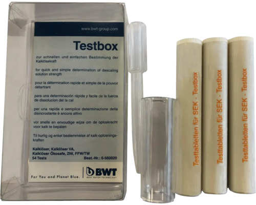 Test de l'eau BWT testeur boîte de test SEK détermination de la force de détachement du calcaire 60003