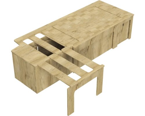 Holzbettgestell mit Lattenrost