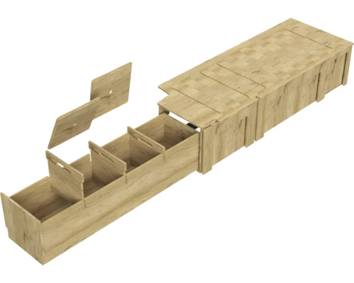 Holzschubladeneinsatz mit mehreren Fächern