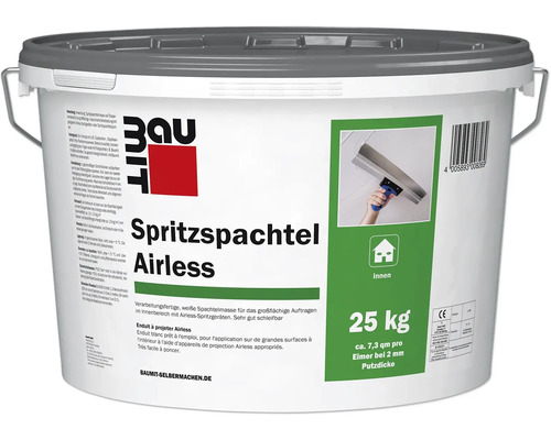 Baumit Spachtelmasse SpritzSpachtel SX Airless 25 kg Eimer mit Baumit Spritzspachtel Airless, 25 Kilogramm für Innenanwendung