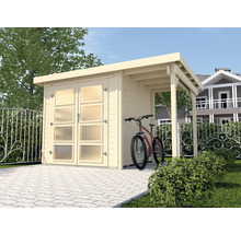 Gartenhaus weka 321 A Gr. 2 inkl. Fußboden, Dachanbau 393 x 237 cm natur