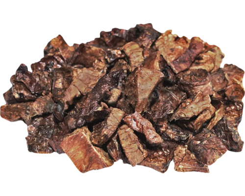 Haufen getrockneter Rinderlunge als Hundesnack
