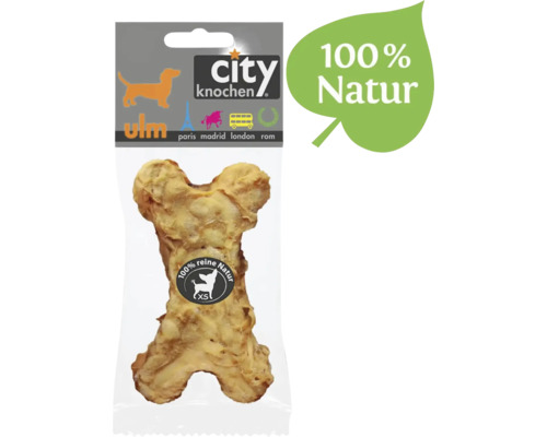 En-cas pour chiens Carnello City Knochen Ulm foie pour renforcer les os et les articulations, sans soja, sans gluten et sans céréales, env .30 g