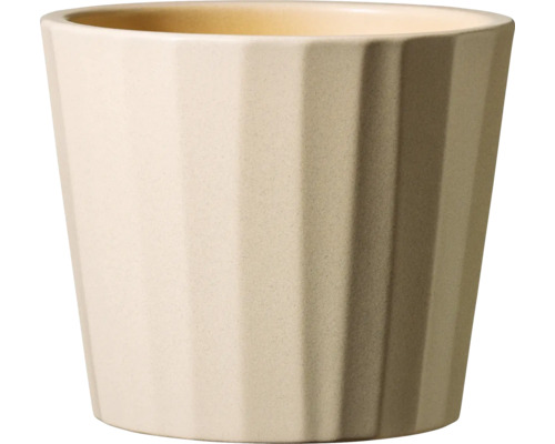 Pot de fleurs Soendgen céramique Ø 23 cm 23 x 23 x 19 cm beige Pot de fleurs en céramique avec surface côtelée