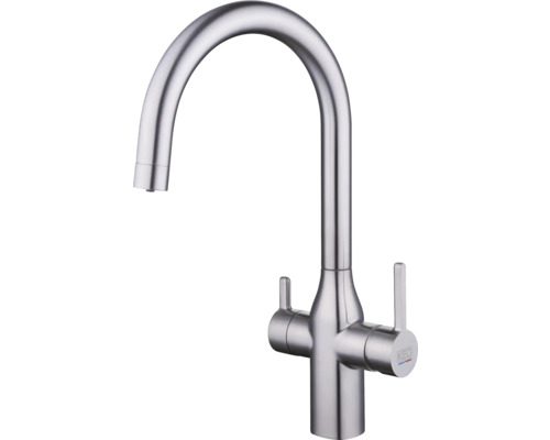 Robinet de cuisine en métal avec bec haut