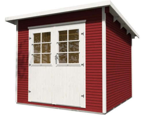 Abri de jardin avec porte double et fenêtres