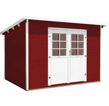 Gartenhaus weka 219 Gr. 3 inkl. Fußboden 319 x 334 cm rot