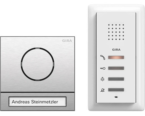 Système audio Gira 2406000 1TN couleur acier inoxydable système 106 maison individuelle pack audio