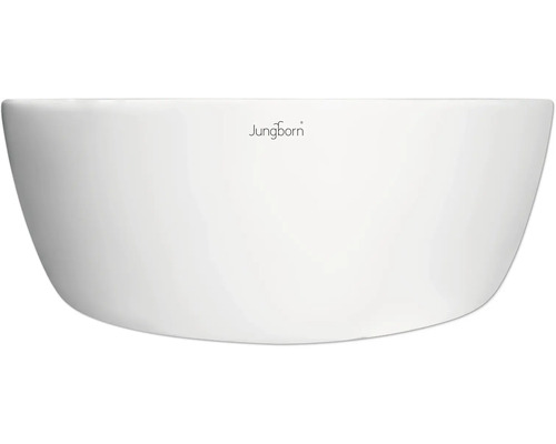 Logo Jungborn sur vasque blanche