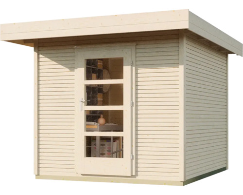 Abri de jardin en bois avec porte et fenêtres