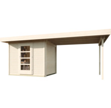 Gartenhaus weka Designhaus 172 B Gr. 1 inkl. Fußboden, Dachanbau 539 x 279 cm natur
