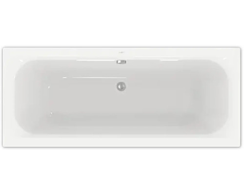 Baignoire rectangulaire en acrylique sanitaire, vue de dessus