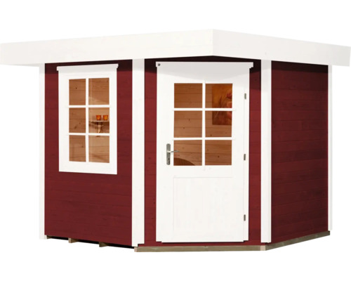 Abri de jardin en bois avec fenêtre et porte