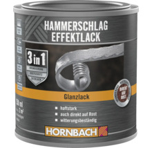 HORNBACH Hammerschlaglack Effektlack 3in1 glänzend silber 250 ml-thumb-1