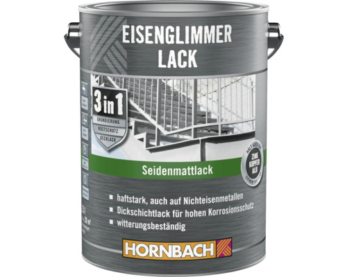 Peinture anti-rouille HORNBACH au fer micacé DB 703 gris fer 2,5 l