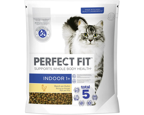 Croquettes pour chats Perfect Fit Indoor 1+ riche en poulet 1,4 kg