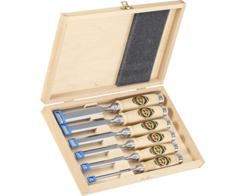 Ensemble de ciseaux en bois, 6pcs Ciseau à bois professionnel avec