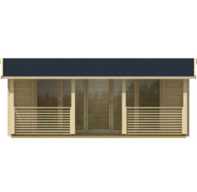 Holzgartenhaus mit Dach und Veranda