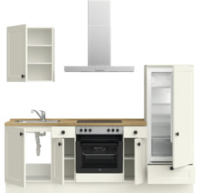 Bloc cuisine complète équipée NOBILIA Urban 240 cm façade blanche mate variante à droite monté 4004539012097
