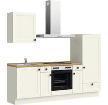 Bloc cuisine complète équipée NOBILIA Urban 240 cm façade blanche mate variante à droite monté 4004539012097
