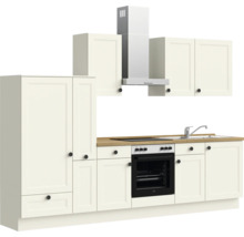 Bloc cuisine complète équipée NOBILIA Urban 300 cm façade blanche mate variante à gauche monté 4004539012455