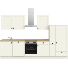 Bloc cuisine complète équipée NOBILIA Urban 330 cm façade blanche mate variante à droite monté 4004539012653