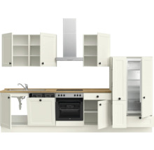 Bloc cuisine complète équipée NOBILIA Urban 330 cm façade blanche mate variante à droite monté 4004539012653